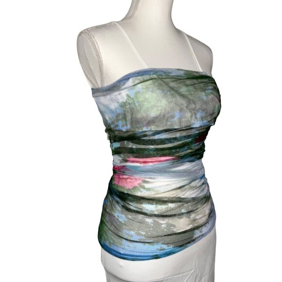 Christopher Esber Lucid Sheer Panel Dress in Lucid Garden Print 0 New Long Gown - Picture 5 of 15